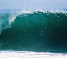 Ilustrasi gelombang tinggi di laut Batam (foto/int)
